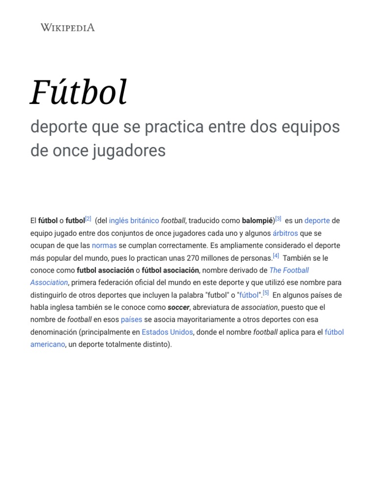 Qué es el Fútbol: cancha, cómo se juega y reglas - Enciclopedia