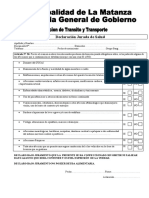 Declaración jurada de salud para licencia de conducir