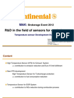 R&D in The Field of Sensors For Car Industry: Brokerage Event 2012