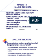 Materi 13 Analisis Teknikal Analisis Teknikal