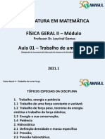 Trabalho de Uma Força - Aula 01