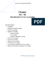 Introduction To Cost Accounting: This Chapter Includes
