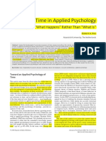 2008 Time in Applied Psychology