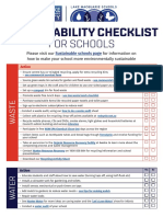 For Schools: Sustainability Checklist