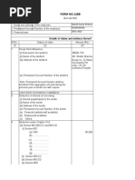 Form No.12Bb: Details of Claims and Evidence Thereof