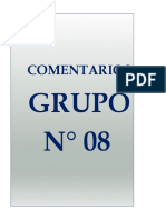 COMENTARIOS DEL GRUPO N°08 - López Gómez José Daniel