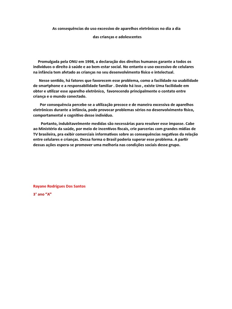 Redação de Educação Física | PDF | Bem-estar