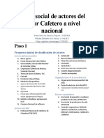 Mapa de Actores Sociales Del Sector Cafetero