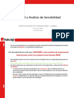 Análisis de sensibilidad y dualidad en programación lineal