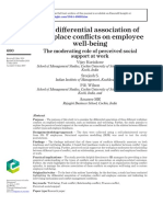 The Differential Association of Workplace Conflicts On Employee Well-Being