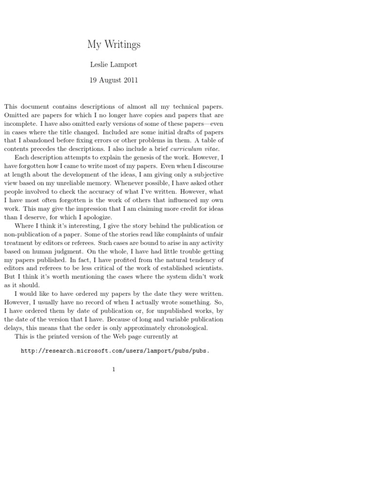 Time, Clocks, and The Ordering of Events in A Distributed System Download Free PDF Parallel