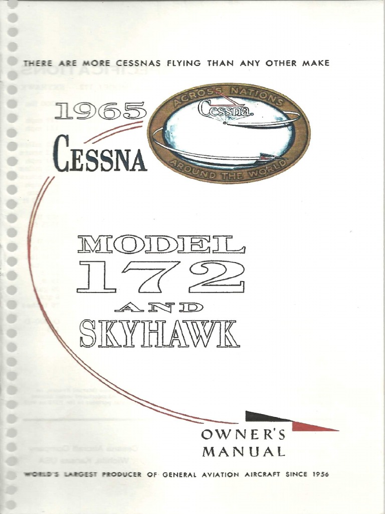 1956 CESSNA 172 OWNERS MANUAL PDF visual data 3