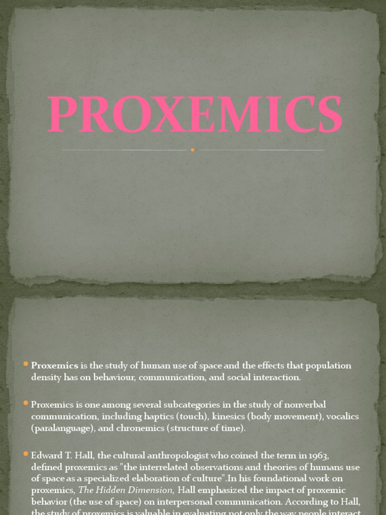 Proxemics | PDF | Psychological Concepts | Human Nature