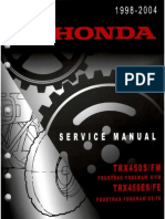 2001 Honda Trx450 Foreman Service Repair Manual