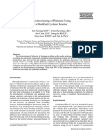 Electrowinning of Platinum Using