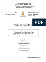 Projet de Fin D'etudes: Conception Et Réalisation D'une Application Web Point de Vente