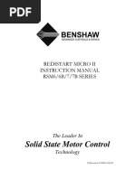 Benshaw RSM Redistart Micro Iom 890015-02-08