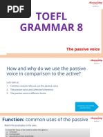 Toefl Grammar 8: The Passive Voice