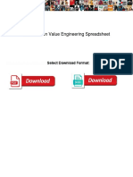 Construction Value Engineering Spreadsheet