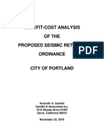 Benefit-Cost Analysis of Portland's Proposed Seismic Retrofit Ordinance