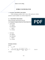 Bubble Column Reactor Design and Calculation