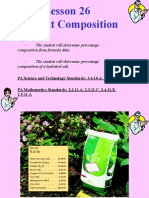 Lesson 26 Percent Composition: Objectives: - The Student Will Determine Percentage