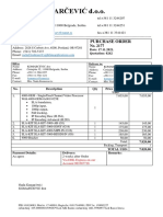 KOMARČEVIĆ D.o.o.: Purchase Order