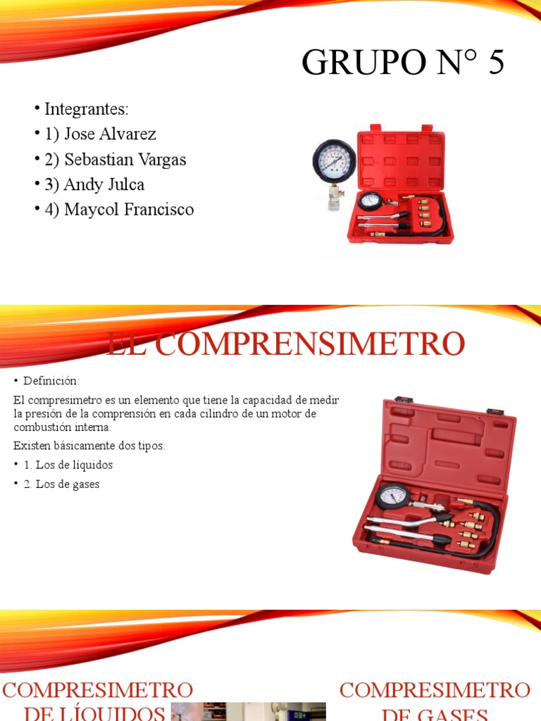 Partes y Función del Compresímetro | PDF | Presión | Ingeniería mecánica