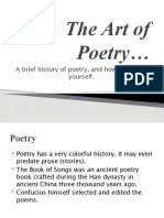 The Art of Poetry : A Brief History of Poetry, and How To Write It Yourself