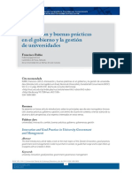 Innovación y buenas prácticas en el gobierno y la gestión de universidades