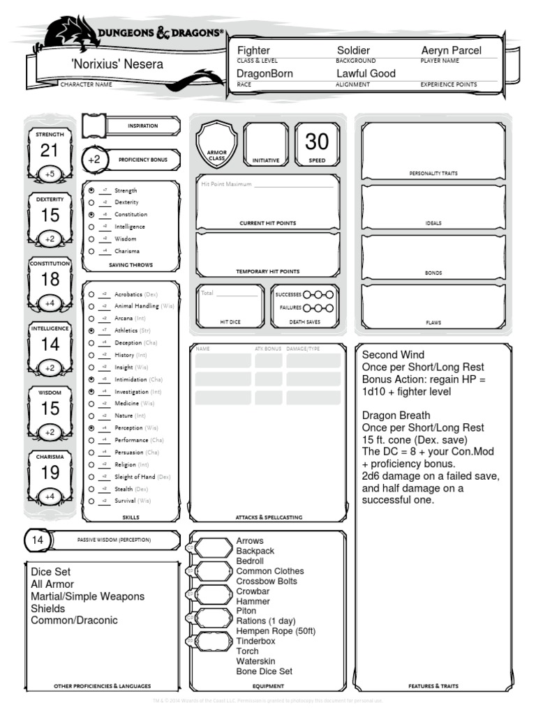 Character Sheet Form Fillable Descargar gratis PDF Tabletop Games Gaming