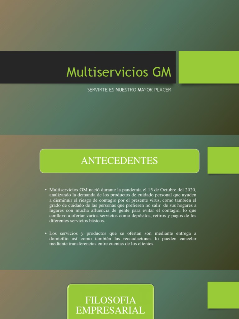 Dossier Corporativo Multiservicios GM | PDF | Salud pública ...