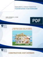MODULE 4 - Construction Cost Estimate: Ce 142-T Project Management & Construction Methods