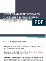 Undergraduate Research Guidelines & Procecures: By: Ms. May Jacklyn C. Radoc Research Associate