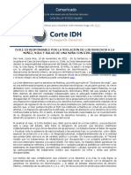 Comunicado CIDH Caso Vera Rojas y Otros vs. Chile