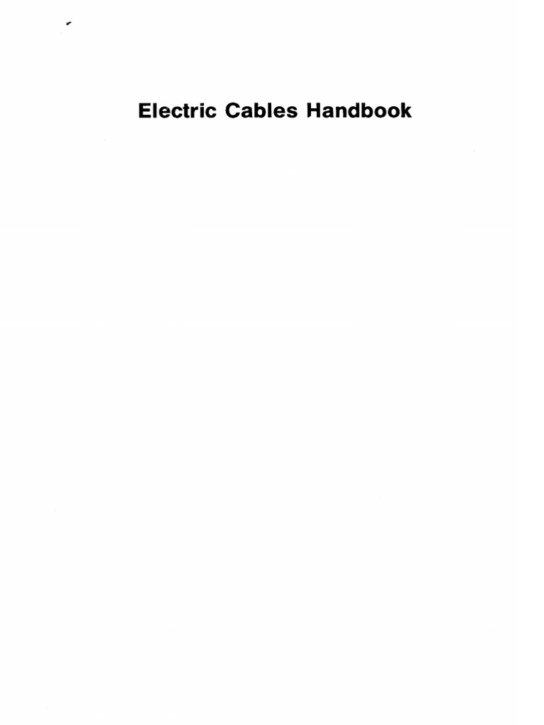 BICC Electric Cables Handbook PDF