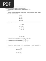 Lesson On Writing Rule of A Sequence