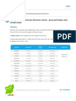 Partizip II 100 Common Verbs