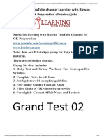 Grand Test 02 - Tehsildar Grand Test Series - Paper II - Subscribe To YouTube Channel @learning With Rizwan
