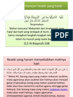 Perintah Mencari Rezeki Yang Halal