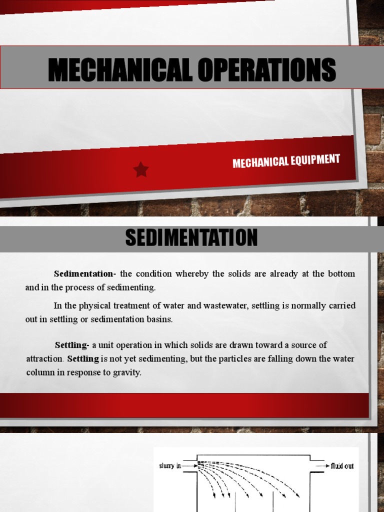 Sedimentation and Filtration PDF Filtration Chemical Engineering