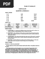 Maximo Cajeras Grade 11 Cookery-B Earth & Life Quarter 1/ Module 2 1. C 6.B 11.D 2. B 7.C 12.C 3. A 8.B 13.A 4. A 9.C 14.B 5. A 10.D 15.D