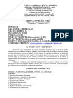 LCM101 Orientaciones de Lenguaje y Comunicación 2021-III