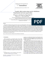 Production of High-Purity Ethyl Acetate Using Reactive Distillation: Experimental and Start-Up Procedure