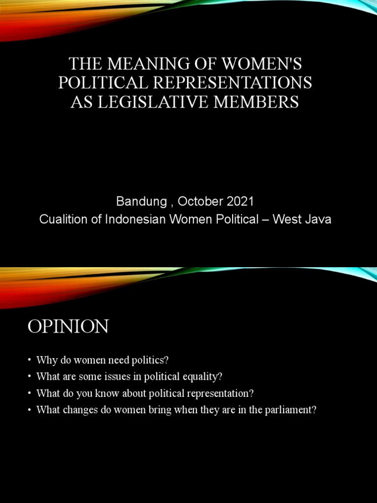 Women's Political Representation in Indonesia | PDF | Gender | Gender ...