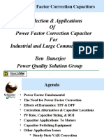 Selection & Applications of Power Factor Correction Capacitor For Industrial and Large Commercial Users Ben Banerjee Power Quality Solution Group