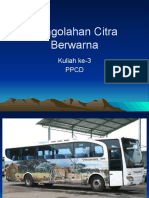 Pengolahan Citra Berwarna: Kuliah Ke-3 PPCD