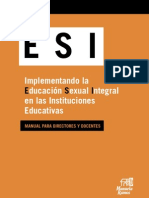 Implementando la Educación Sexual Integral en las Instituciones Educativas