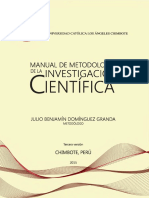 Manual de Metodología de La Investigación Científica - Domínguez Granda Julio Benjamín