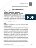 Symptoms in Primary Care With Time To Diagnosis of Brain Tumours